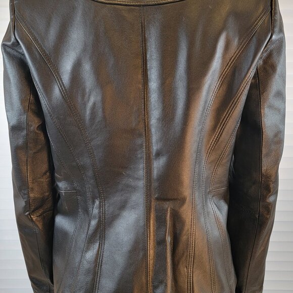 Vintage East 5th 100% Nappa Leather Zip up Jacket - Picture 3 of 9